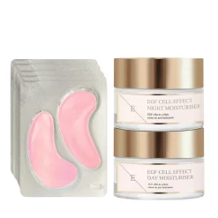 Egf Cell Effect Dagcrème + Egf Cell Effect Nachtcrème + Rose Blossom Oogpads| Outlet