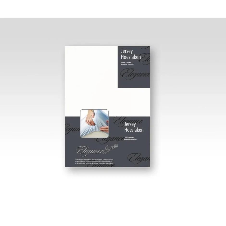 Hoeslaken Jersey Katoen Stretch 35cm Hoge Hoek - wit 120/130/140x200cm|Elegance