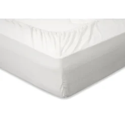 Elegance Hoeslaken Katoen Perkal 35cm Hoekhoogte - wit 140x200cm< Slapen
