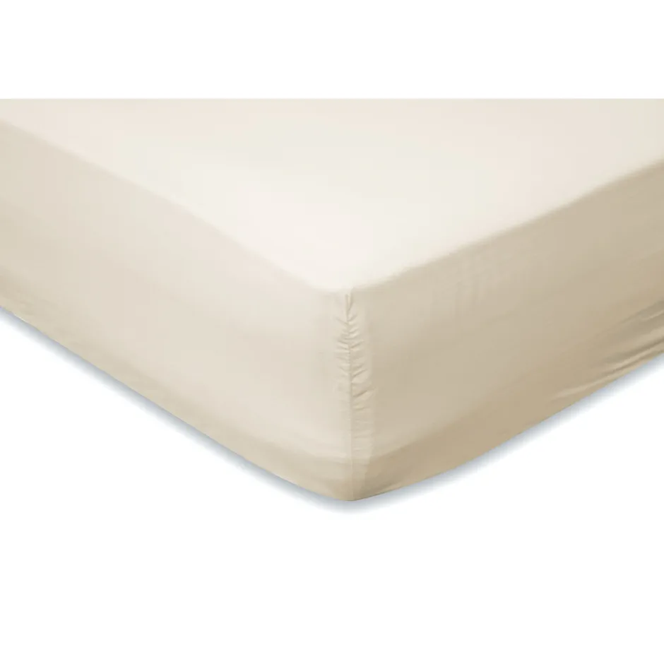Hoeslaken Katoen Perkal 35cm Hoekhoogte - ivoor 180x200cm|Elegance Best