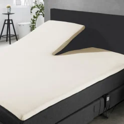 Splittopper Hoeslaken Perkal Katoen - ivoor 160x200cm|Elegance Hot