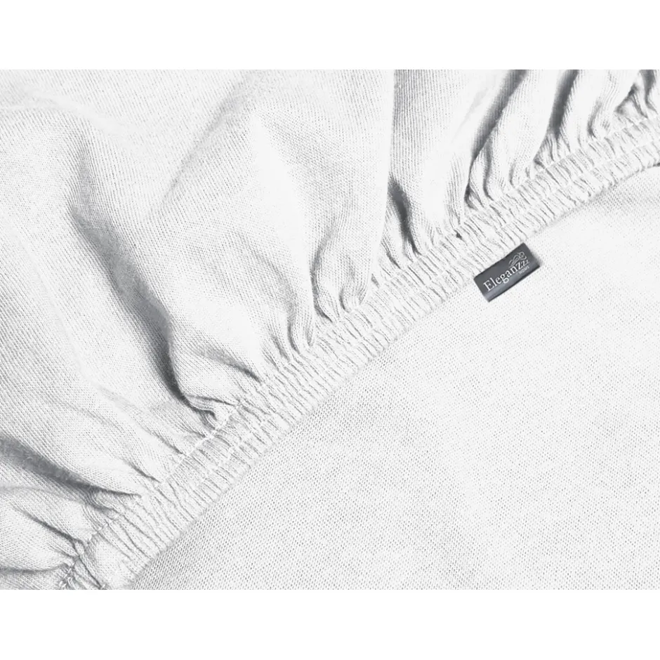 Elegance Topper Hoeslaken Jersey Katoen Stretch - wit 180x210/220cm< Slapen