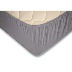Topper Hoeslaken Jersey Katoen Stretch - licht grijs 120/130/140x200cm|Elegance Discount