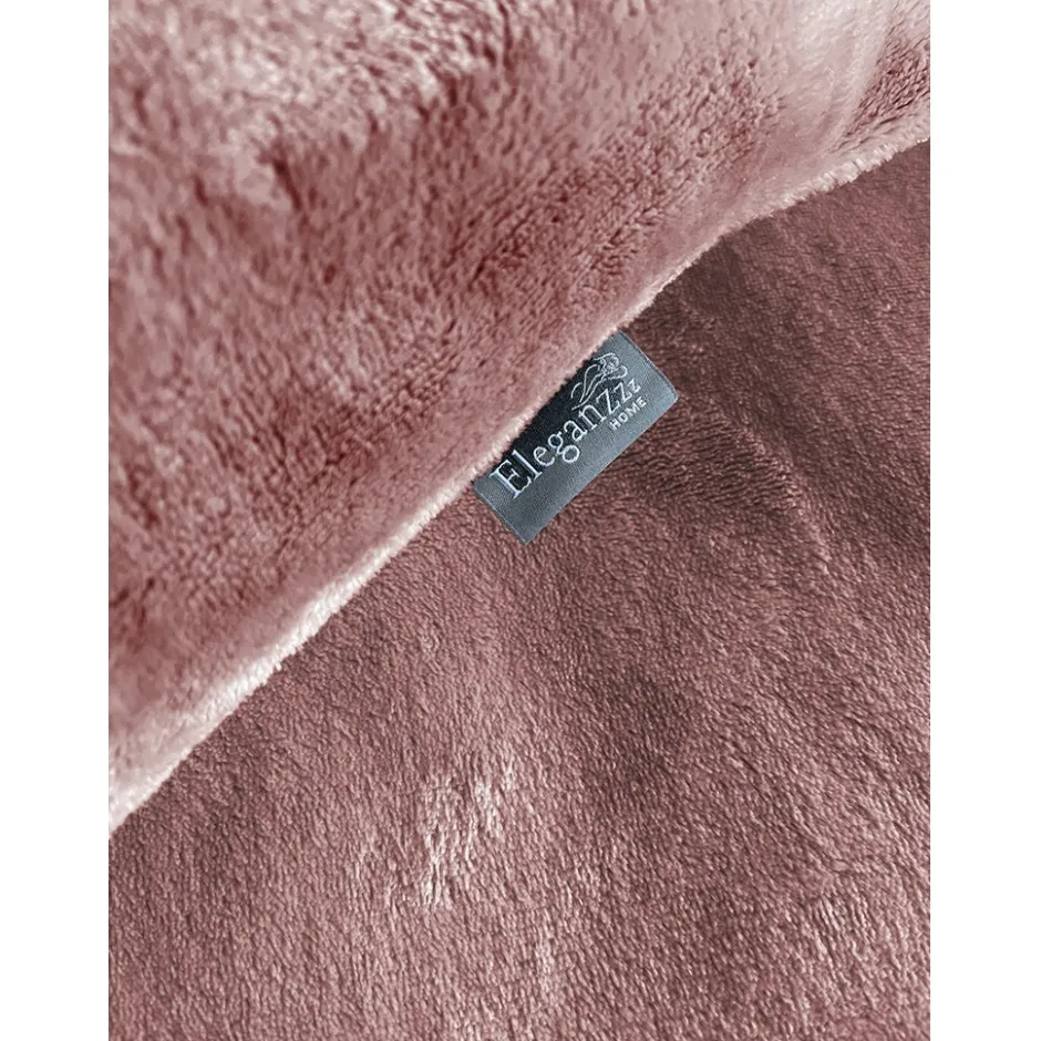 Eleganzzz Dekbedovertrek Flanel Fleece - old rose 140x200/220cm| Best