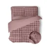 Eleganzzz Dekbedovertrek Shiny Bubble Pom Pom Flanel Fleece - old rose 200x200/220cm| Online