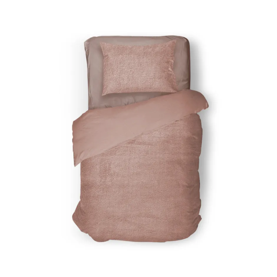 Eleganzzz Dekbedovertrek Teddy Pluche - light pink 140x200/220cm| Outlet
