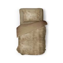 Eleganzzz Dekbedovertrek Flanel Fleece - gold 140x200/220cm< Slapen