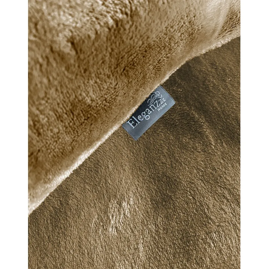 Eleganzzz Dekbedovertrek Flanel Fleece - gold 140x200/220cm< Slapen