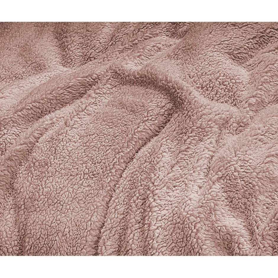 Eleganzzz Dekbedovertrek Teddy Pluche - light pink 240x200/220cm| New
