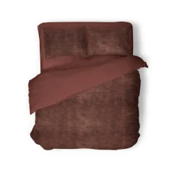 Eleganzzz Dekbedovertrek Flanel Fleece - rose brown 240x200/220cm|