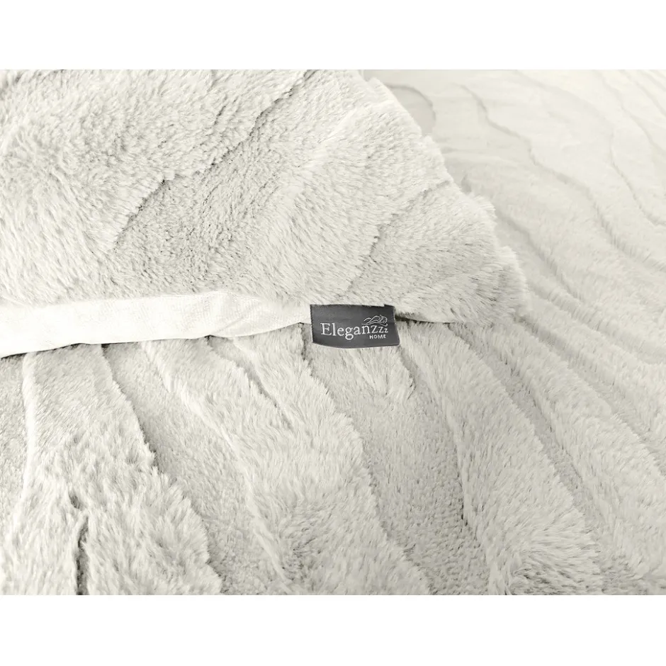 Eleganzzz Dekbedovertrek Jacquard Rabbit Fur - off white 140x200/220cm| Online