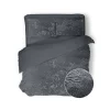 Eleganzzz Dekbedovertrek 3D Embossed Velvet Wave - dark grey 200x200/220cm| Hot