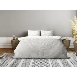 Eleganzzz Dekbedovertrek Micro Mink Leopard - off white 140x200/220cm| Clearance