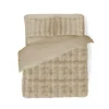 Eleganzzz Dekbedovertrek Bubble Pom Pom Rabbit Fur - sand 240x200/220cm< Slapen