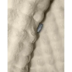 Eleganzzz Dekbedovertrek Bubble Pom Pom Rabbit Fur - sand 240x200/220cm< Slapen