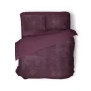 Eleganzzz Dekbedovertrek Flanel Fleece - bordeaux 240x200/220cm| Outlet