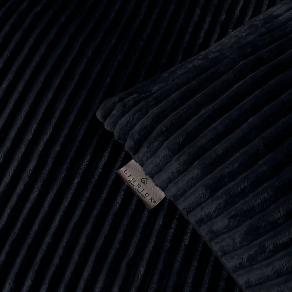 Eleganzzz Dekbedovertrek Teddy Rib Fleece - black 140x200/220cm< Slapen