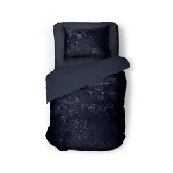 Eleganzzz Dekbedovertrek Crushed Velvet - royale blue 140x200/220cm< Slapen