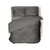 Eleganzzz Dekbedovertrek Crushed Velvet - dark grey 200x200/220cm< Slapen