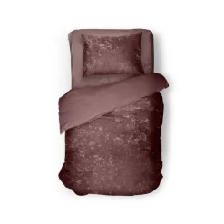 Eleganzzz Dekbedovertrek Crushed Velvet - rose 140x200/220cm< Slapen