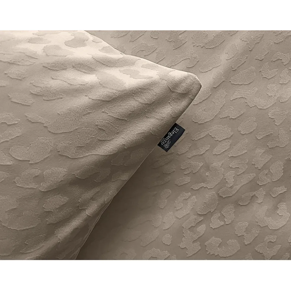 Eleganzzz Dekbedovertrek Micro Mink Leopard - royal sand 140x200/220cm< Slapen