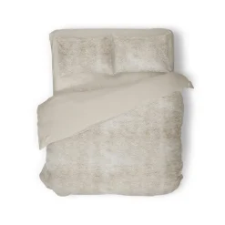 Eleganzzz Dekbedovertrek Flanel Fleece - beige 240x200/220cm< Slapen