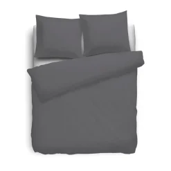 Eleganzzz Dekbedovertrek Flanel Uni - antraciet 240x200/220cm< Slapen