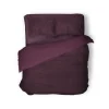 Eleganzzz Dekbedovertrek Teddy Pluche - bordeaux 200x200/220cm< Slapen
