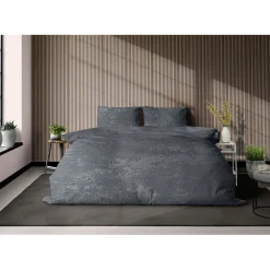 Eleganzzz Dekbedovertrek 3D Embossed Velvet Wave - dark grey 140x200/220cm< Slapen