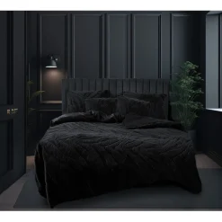Eleganzzz Dekbedovertrek Jacquard Rabbit Fur - black 140x200/220cm| Outlet