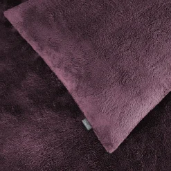 Eleganzzz Dekbedovertrek Teddy Pluche - bordeaux 140x200/220cm< Slapen