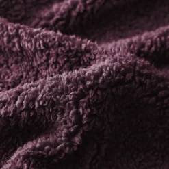 Eleganzzz Dekbedovertrek Teddy Pluche - bordeaux 140x200/220cm< Slapen