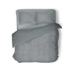 Eleganzzz Dekbedovertrek Teddy Rib Fleece - dark grey 200x200/220cm< Slapen