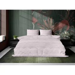 Eleganzzz Dekbedovertrek Jacquard Teddy Pluche - baby pink 140x200/220cm< Slapen