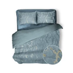 Eleganzzz Dekbedovertrek Marbel Foil Velvet - mineral 200x200/220cm< Slapen