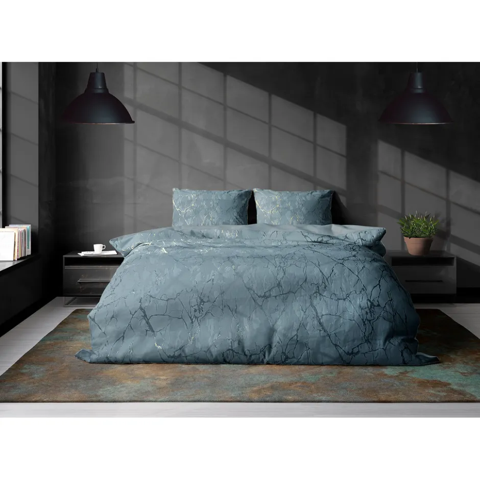 Eleganzzz Dekbedovertrek Marbel Foil Velvet - mineral 200x200/220cm< Slapen