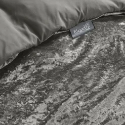 Eleganzzz Dekbedovertrek Crushed Velvet - dark grey 140x200/220cm< Slapen