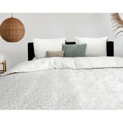 Eleganzzz Dekbedovertrek Micro Mink Leopard - off white 200x200/220cm< Slapen