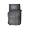 Eleganzzz Dekbedovertrek Flanel Fleece - dark grey 140x200/220cm< Slapen