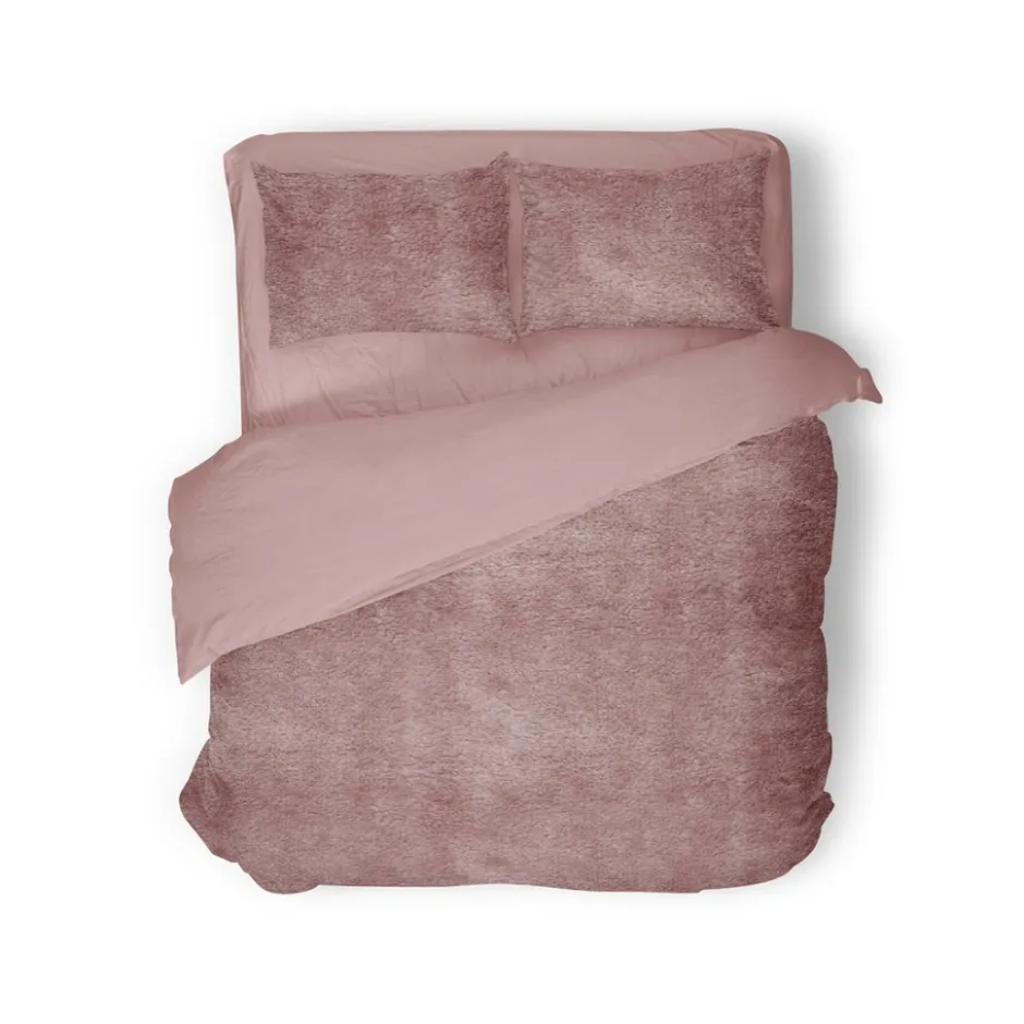Eleganzzz Dekbedovertrek Flanel Fleece - old rose 240x200/220cm< Slapen