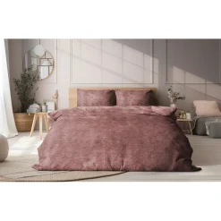 Eleganzzz Dekbedovertrek Flanel Fleece - old rose 240x200/220cm< Slapen