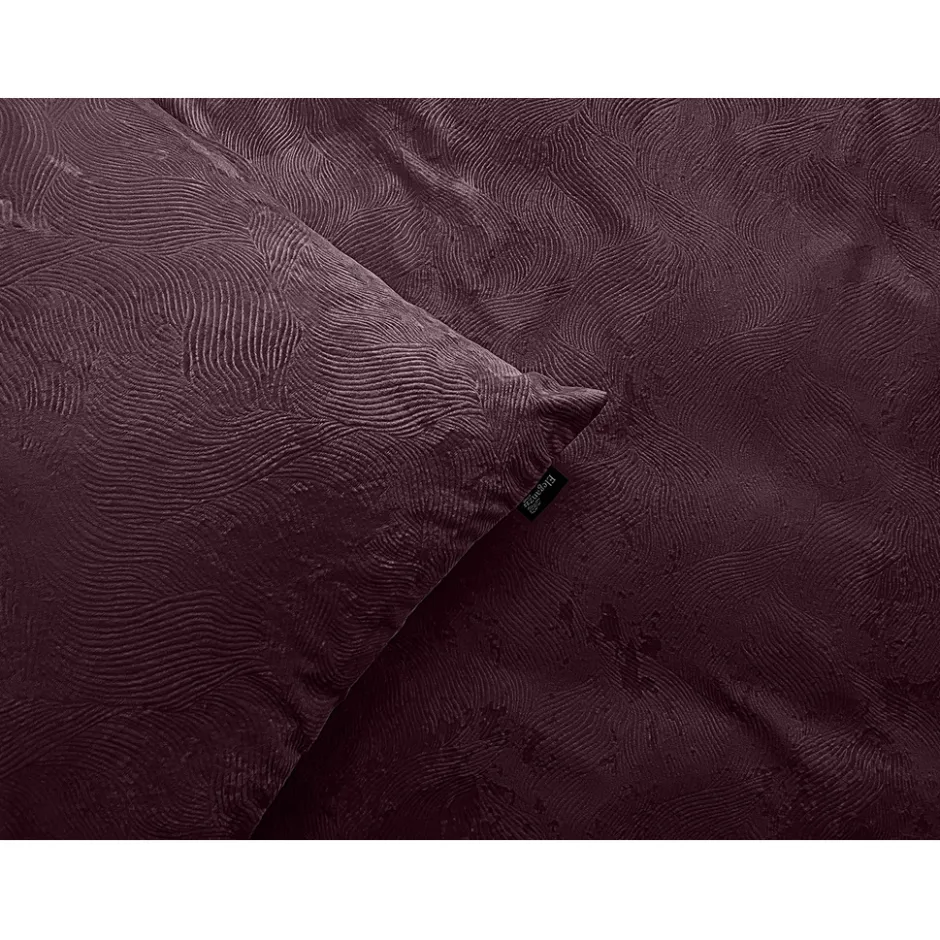 Eleganzzz Dekbedovertrek 3D Embossed Velvet Wave - bordeaux 200x200/220cm| Sale