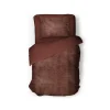Eleganzzz Dekbedovertrek Flanel Fleece - rose brown 140x200/220cm| Clearance