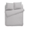 Eleganzzz Dekbedovertrek Flanel Uni - licht grijs 140x200/220cm| New