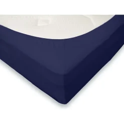 Eleganzzz Hoeslaken Flanel 35cm Hoekhoogte - blauw 90x200cm< Slapen