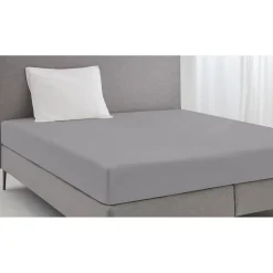 Eleganzzz Hoeslaken Jersey Katoen Stretch 35cm Hoge Hoek - licht grijs 160x210/220cm - 180x200cm< Slapen