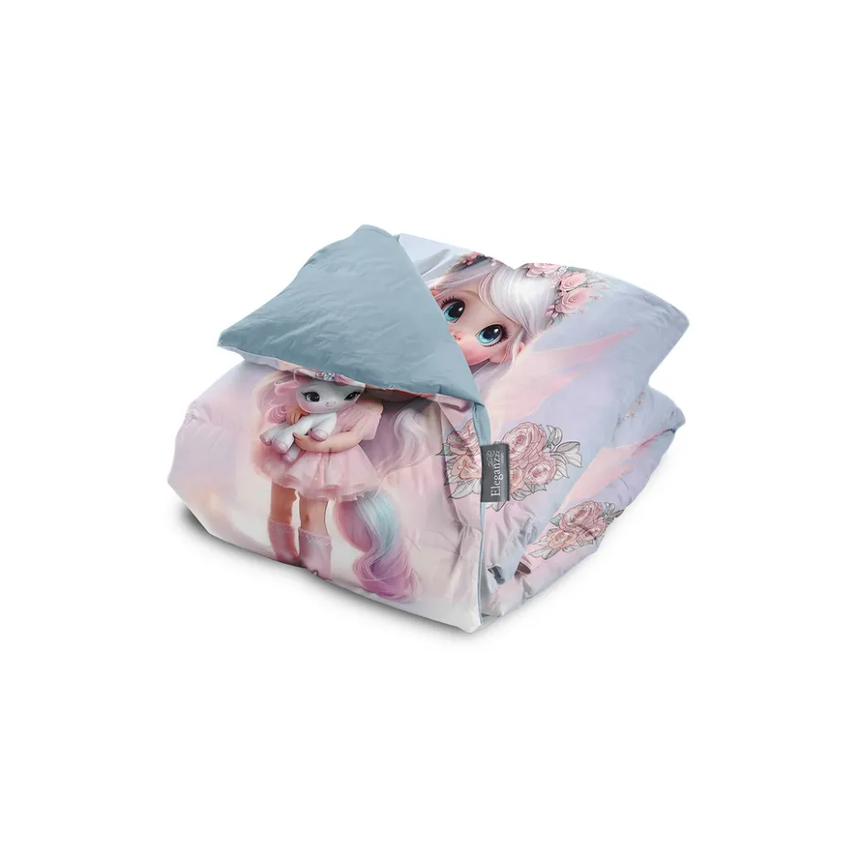 Eleganzzz Kinder Dekbedovertrek Micropercal Princess Nights - multi 140x220/240cm< Slapen