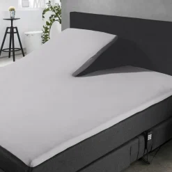 Eleganzzz Splittopper Hoeslaken Jersey Katoen Stretch - licht grijs 160x200cm< Slapen