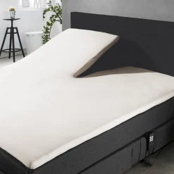 Eleganzzz Splittopper Hoeslaken Jersey Katoen Stretch - ivoor 180x210/220cm| New