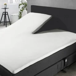 Eleganzzz Splittopper Hoeslaken Jersey Katoen Stretch - wit 180x200cm< Slapen